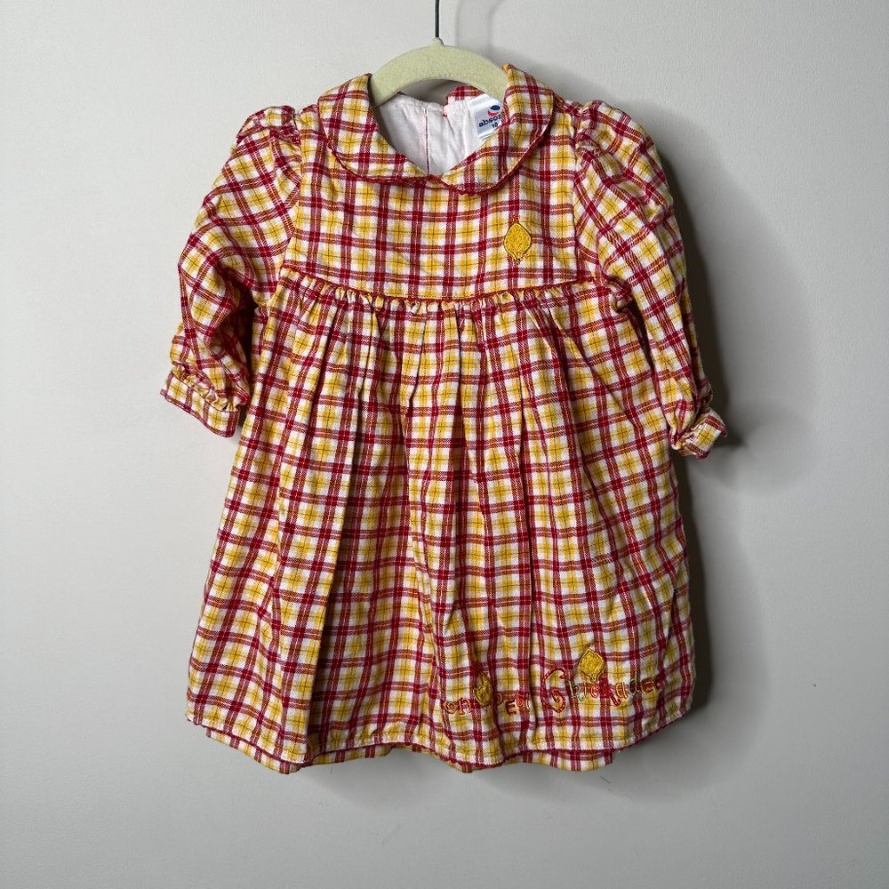 Absorba Red/Yellow Mon Petit Chickadee Dress Girls 18 Months